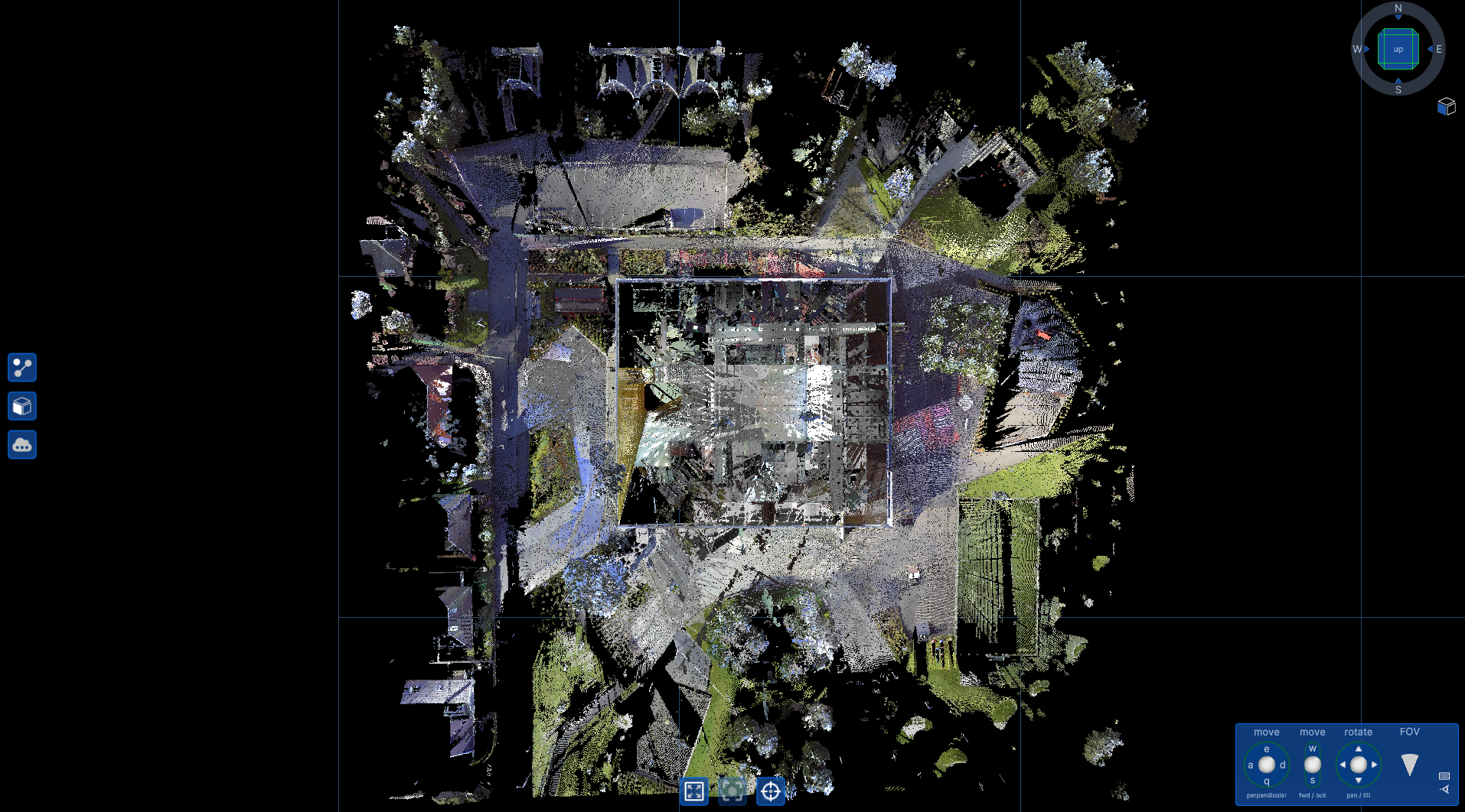 High School point cloud - top view